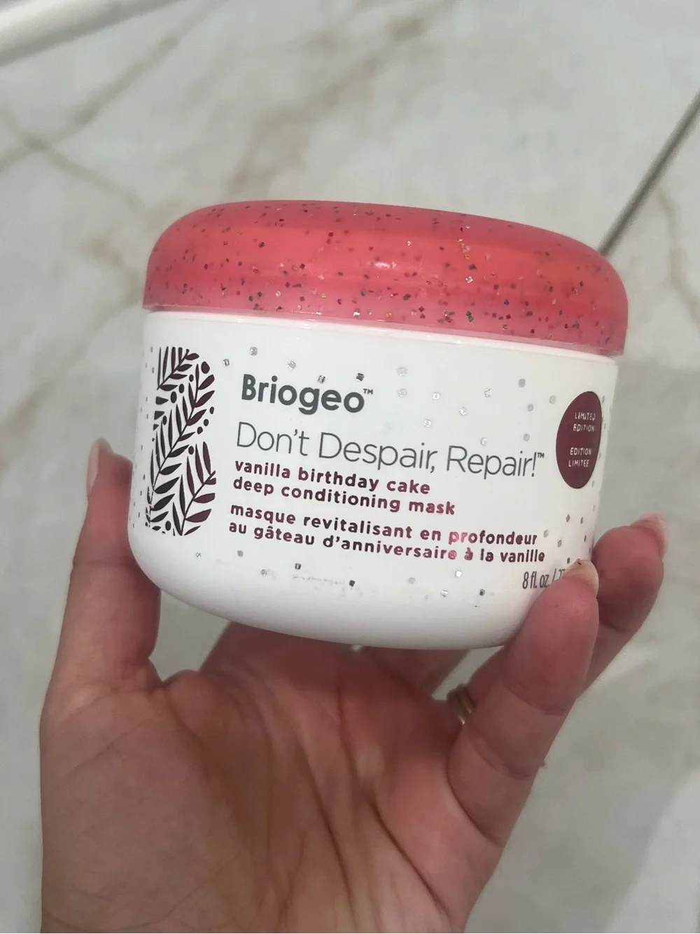 NEW Briogeo Limited-Edition Vanilla Birthday Cake Deep Conditioning Mask